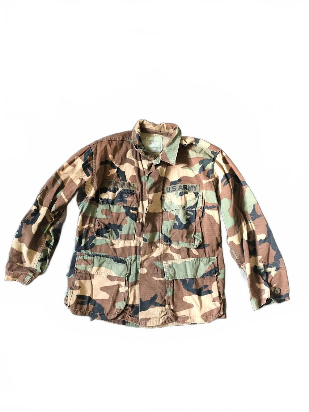 Vintage U.S. Army Camouflage Military Jacket Small XS Short